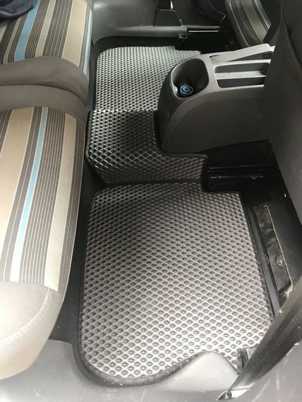Коврики EVA (черные) 5 шт, Передние и задние (для MAXI, 1 сдвижная дверь) для Volkswagen Caddy 2010-2015 гг | Зображення 5
