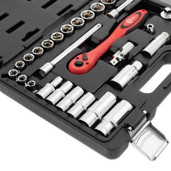 Професійний набір інструментів 3/8", 39 од., Cr-V INTERTOOL ET-6039 | Зображення 6