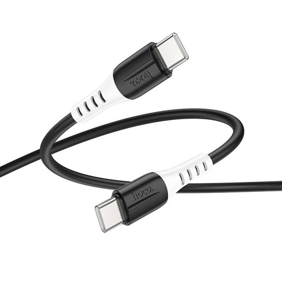Дата кабель Hoco X82 Silicone Type-C to Type-C 60W (1m) Black | Зображення 2
