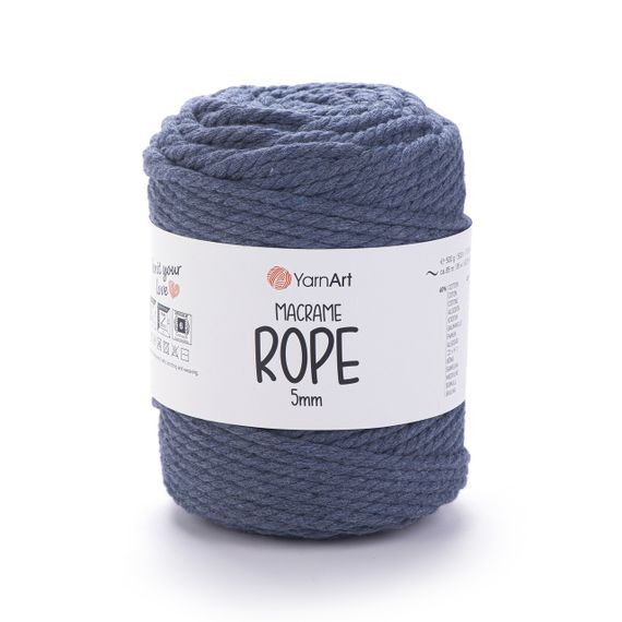 Пряжа YarnArt Macrame Rope 5 мм 761 бавовняний шнур для макраме, панно та кашпо