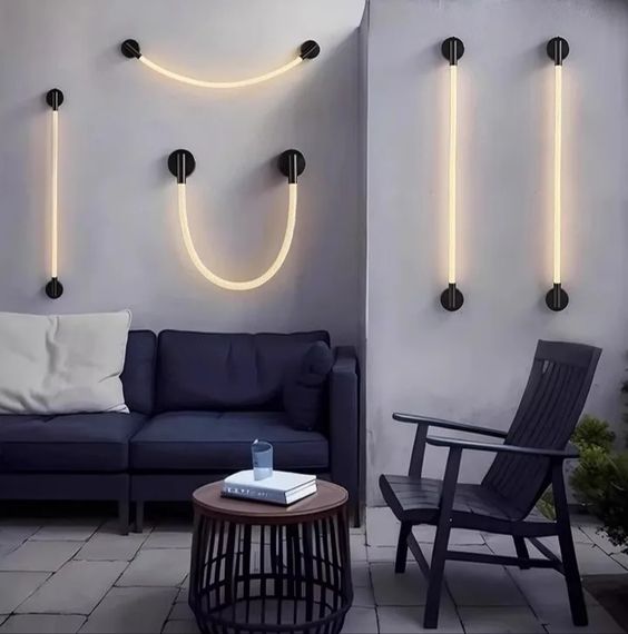 Бра LED 27388 Чорний 7х10х100 см. | Зображення 1