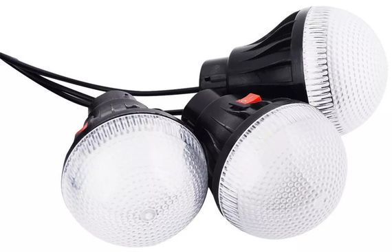 Портативна сонячна станція з ліхтарем та повербанком + 3 лампочки XPRO CL-03 (234565371_587) | Зображення 3