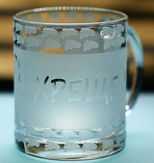 Подарочная чашка для чая кофе  320 мл с гравировкой надписи будущему Крестному | Зображення 3
