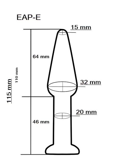 Анальный плаг из стекла EGZO EAP-E ( длина 11.5 см, диаметр 3.2 см ) sexstyle | Зображення 2