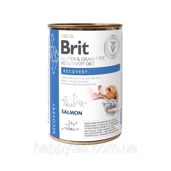Ветеринарний вологий корм Brit Veterinary Diets Recovery для собак і котів у період одужання 400 г