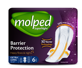 Гігієнічні прокладки Molped Super Extra long Night 6 шт (8690536806812)