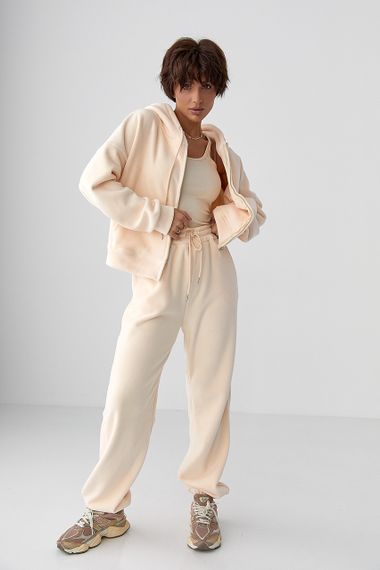 Спортивний костюм з двостороннього флісу - кремовий цвет, L/XL (є розміри) | Зображення 4