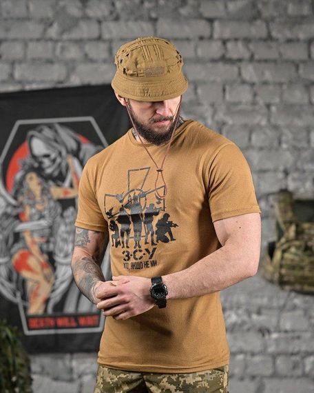 Хлопкова мілітарі футболка зсу кайот ДЛ6349 | Зображення 5