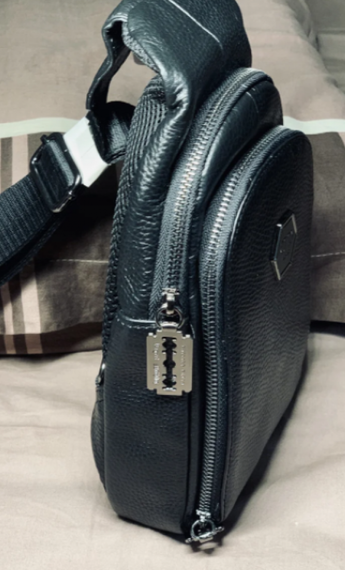 Чоловічі шкіряні сумки слінг Philipp Plein через плече black | Зображення 2