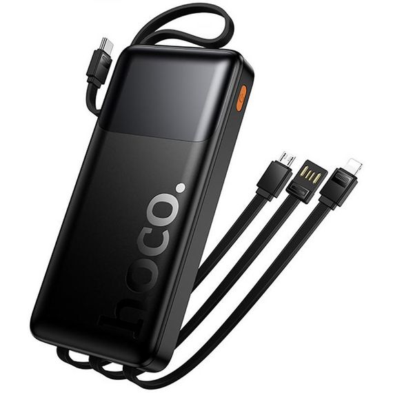 Портативний ЗП Power Bank Hoco J156 Founder 22.5W+PD20W with 4 cables 10000 mAh Black | Зображення 3