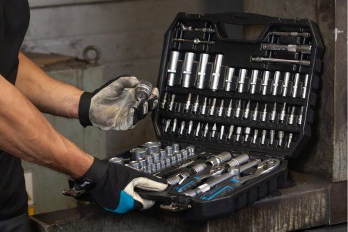 Набір інструментів 1/2", 1/4", HT1R226 уп 95 шт Hoegert | Зображення 1