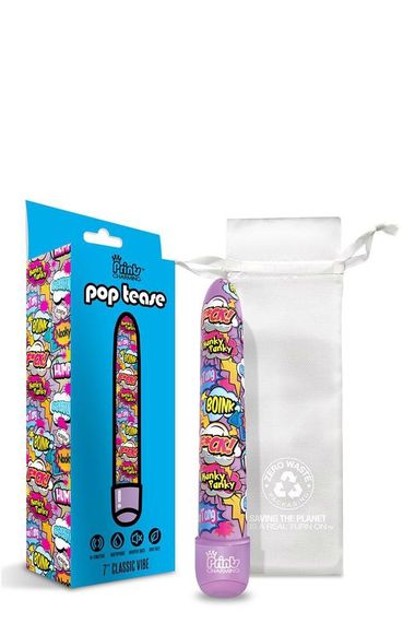 Вибратор нереалистичный с ярким принтом Prints Charming Global Novelties, фиолетовый, 17.7 х 2.5 см sexstyle | Зображення 2