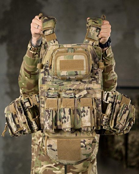 Люксовая плитоноска yakeda COBRA мультикам  с рюкзаком и аптечкой РП7355 | Зображення 8