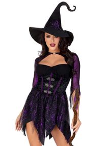 Костюм відьми Leg Avenue Mystical Witch M, сукня, капелюх Sex Aura