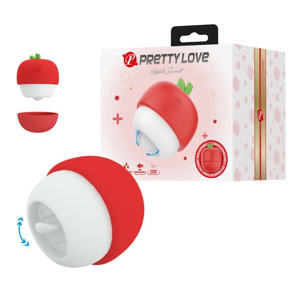 Кліторальний стимулятор Pretty Love APPLE Secret, червоний sexstyle