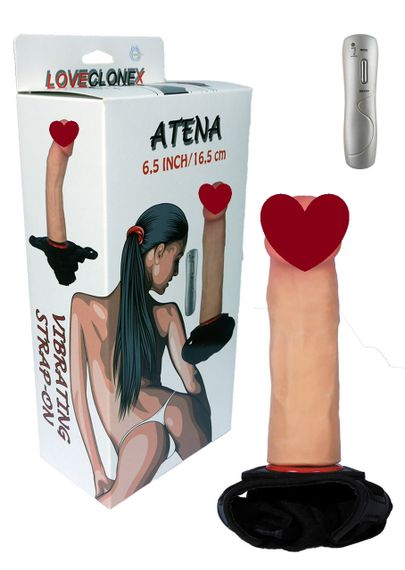 Страпон ATENA Strap On-LOVECLONEX 6,5 Sex Aura