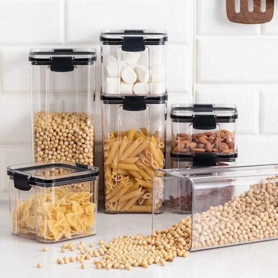 Органайзеры для кухни Food Storage Container 7 Контейнеров | Набор пластиковых контейнеров для круп | Зображення 1