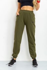 Спорт штани жіночі, колір темно-зелений, 206R001