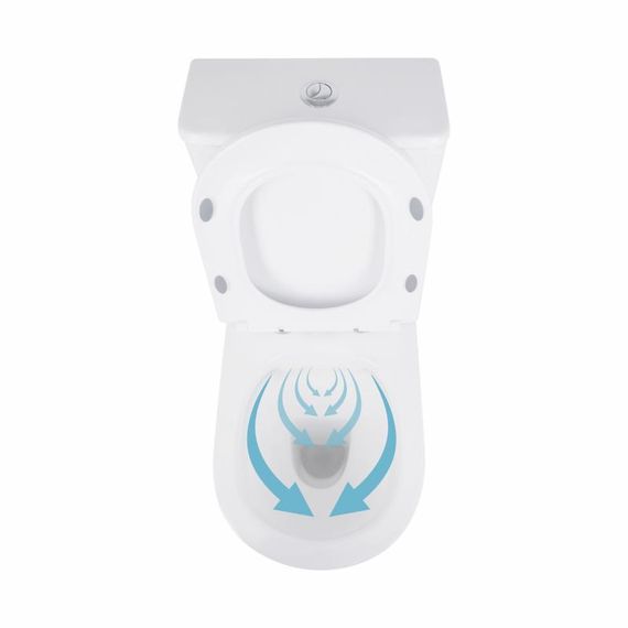 Унитаз-компакт Qtap Presto безободковый с седалием Soft-close QT24221217AW | Зображення 5