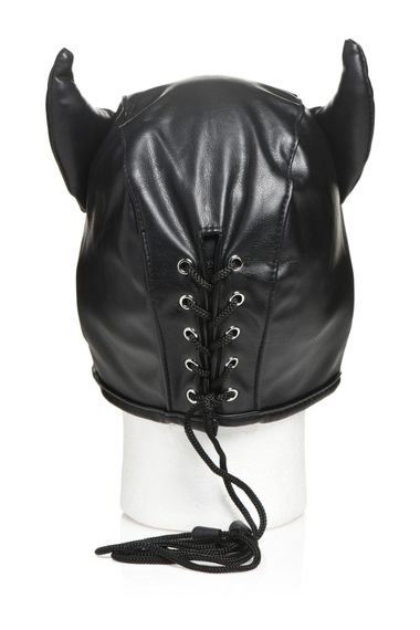Маска Master Series Dungeon Demon Bondage Mask with Horns Чорна One Size | Зображення 5