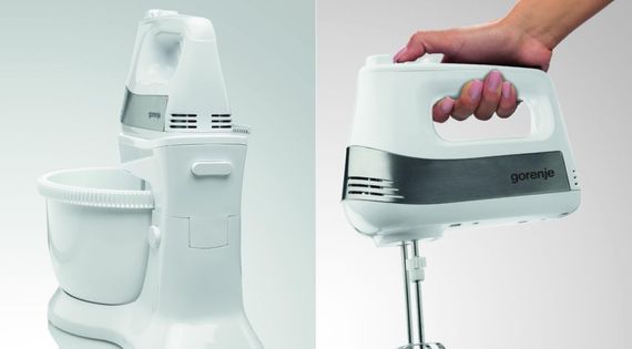 Міксер Gorenje стаціонарний 500Вт, насадки-4, чаша-пластик, 3л, білий (M500DCS) | Зображення 8