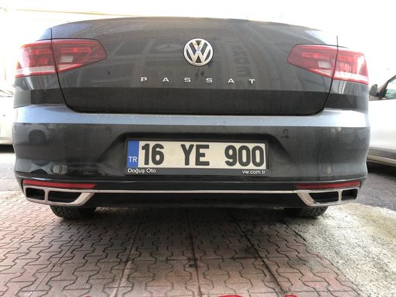 Накладки на глушник Carmos SD/SW (2019-2024, 3 шт, нерж) для Volkswagen Passat B8 рр | Зображення 3