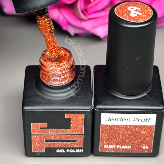 Светоотражающий гель-лак Jerden Proff №64 (светлый терракотовый) 5 мл