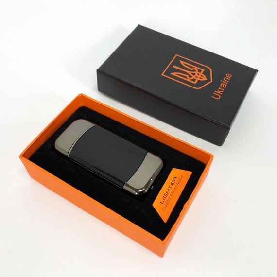 Дугова електроімпульсна запальничка із USB-зарядкою Україна LIGHTER HL-439. XA-734 Колір: чорний | Зображення 3