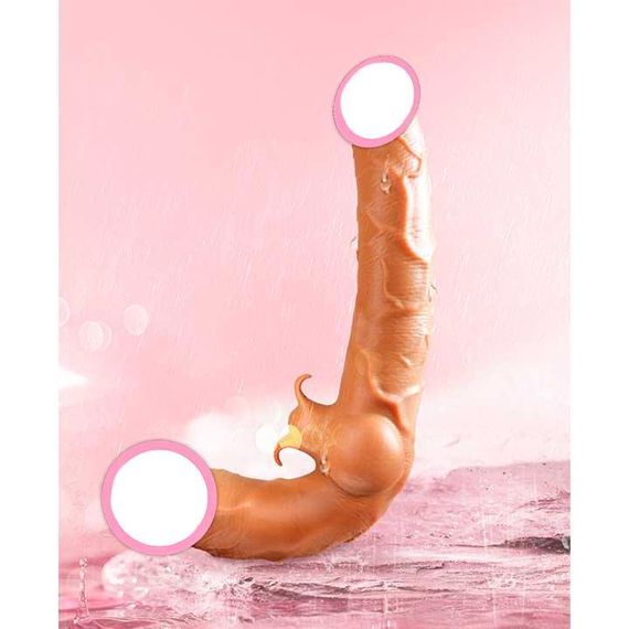 Безремневий силіконовий страпон із вібрацією Strapless Strap on | Зображення 5