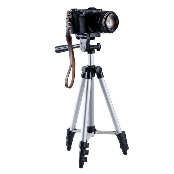 Штатив для телефону та фотоапарата Tripod 3110 PRO портативний трипод 0,35-1.02м висота. ND-469 Колір: срібний | Зображення 9