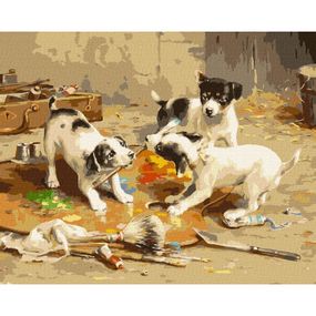 Картина за номерами "Маленькі художники" ©Carl Reichert Ідейка KHO4357 40х50 см