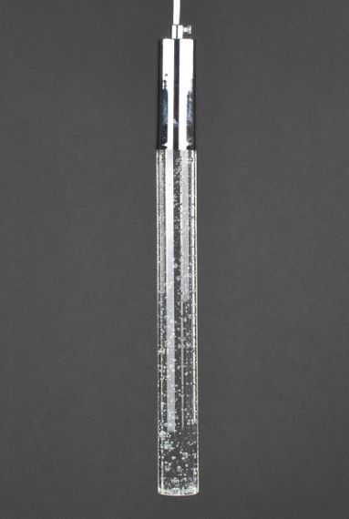 Люстра світлодіодна підвісна LED світильник для квартири на стелю лед 27643 Хром 45-180х10х10 см. | Зображення 1