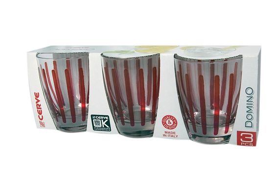 Набір склянок низьких Cerve m41990 300 мл 3 шт фуксія