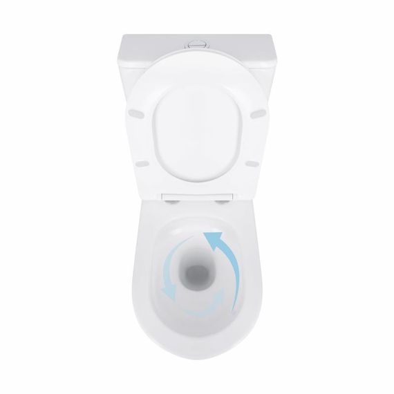 Унітаз підлоговий Qtap Virgo Ultra Quiet безобідковий із сидінням Soft-Close WHITE QT18226092AW | Зображення 5