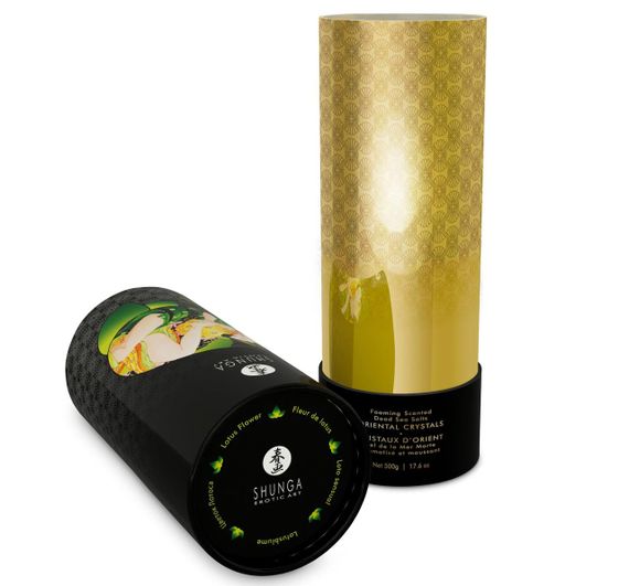 Соль для ванны Shunga Oriental Crystals Bath Salts ORGANIC - Lotus Flower (500 г) соль Мертвого моря Sex Aura | Зображення 1