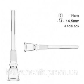 >Чиллум стеклянный d - 14, 5 мм., L - 14 см.