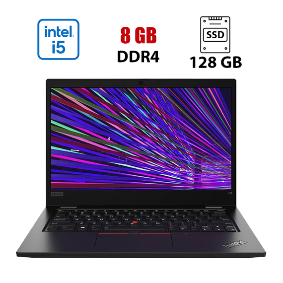 Ноутбук Lenovo ThinkPad L13 Gen 1 / 13.3" (1920x1080) IPS / Intel Core i5-10210U (4 (8) ядра по 1.6 - 4.2 GHz) / 8 GB DDR4 / 128 GB SSD / Intel UHD Graphics for 10th Generation / WebCam б/у