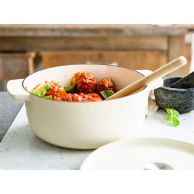 Каструля KitchenAid чавунна з кришкою 5,2 л Мигдалевий крем (CC006059-001) | Зображення 6