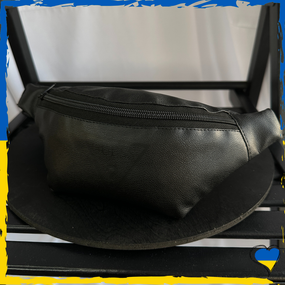 Бананка Guess. Сумка через плече, сумка на пояс. Гесс чорна, унісекс