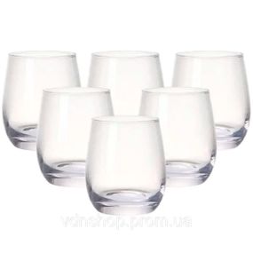 Набор стаканов 6 штук по 350 мл стеклянный прозрачный HP559
