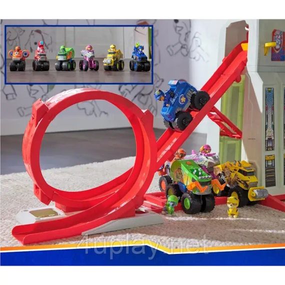 Набор Щенячий патруль Мегаспасательная станция с треком Мега колеса Оригинал Paw Patrol Rescue Wheels Tower HQ | Зображення 8