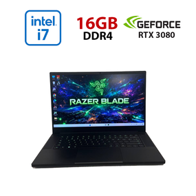 Игровой ноутбук Razer Blade 15 RZ09-0409 / 15.6" (1920x1080) IPS / Intel Core i7-11800H (8 (16) ядер по 2.3 - 4.6 GHz) / 16 GB DDR4 / 512 GB SSD NVMe / nVidia GeForce RTX 3080, 8 GB GDDR6, 256-bit / WebCam б/у