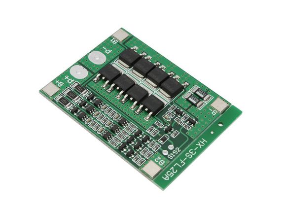 BMS 3S Контроллер заряда разряда (плата защиты) 25A 12.6V Li-Ion 18650 HX-3S-FL25A