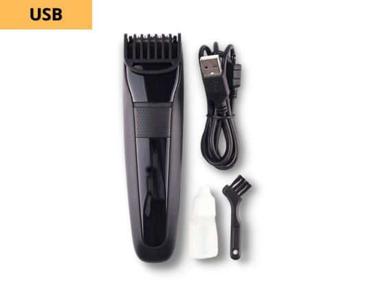 Професійна акумуляторна машинка для стрижки волосся тример XRPO V-015 USB чорна (40855-13420) | Зображення 1