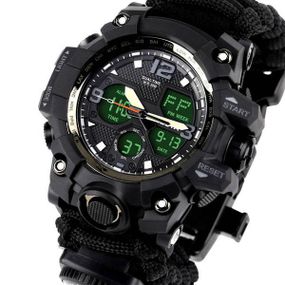 Годинники чоловічі тактичні Besta Life Pro AllBlack з компасом