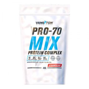 Протеин Vansiton Mega Protein Pro-70 450 г Клубника