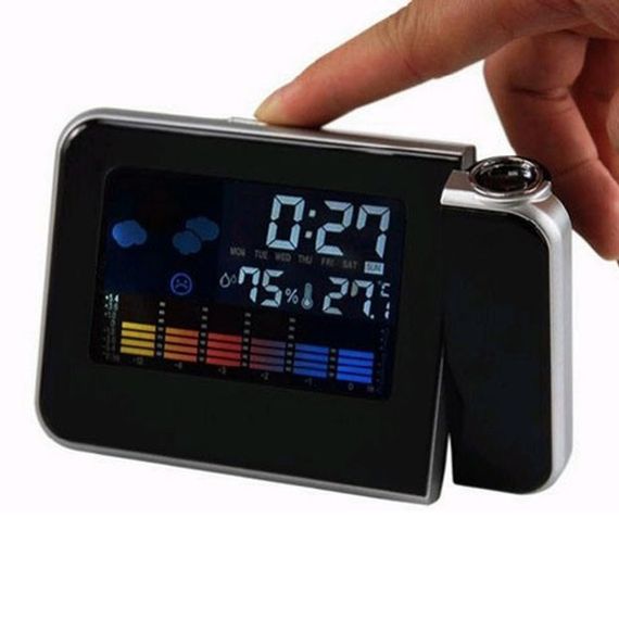 Годинник з датчиком температури і вологості, Настільний електронний годинник цифра AY-43 | Зображення 8