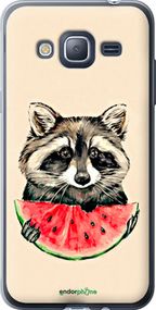 Чохол на Samsung Galaxy J3 Duos (2016) J320H Єнотик з кавуном "4605t-265-2448"