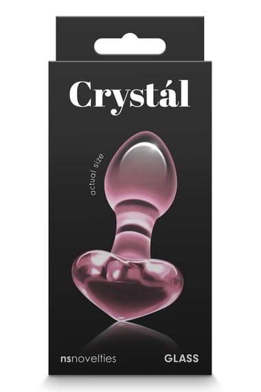 Скляна пробка NS Novelties CRYSTAL HEART PINK | Зображення 1