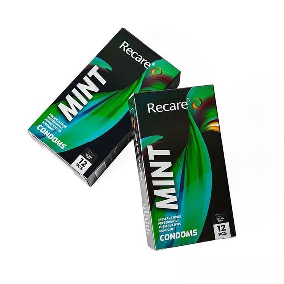 Презервативи Holographic Recare Ultra Thin Mint Condoms 12шт, ультратонкі, аромат: м'ята | Зображення 2
